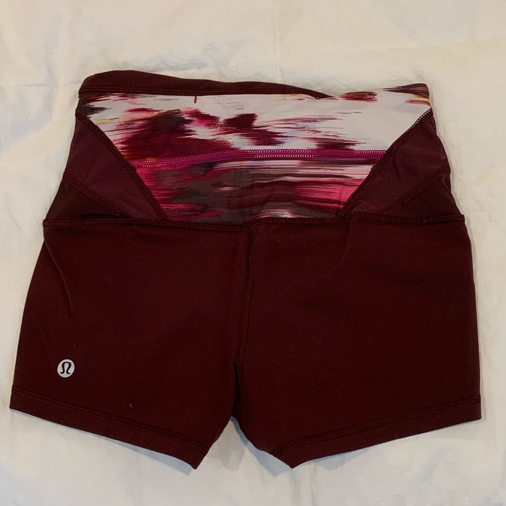 Lululemon high waisted burgundy spandex